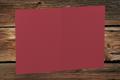 [16407072] Klappkarten 105/210x148 mm (A6) hochdoppelt Rosso gerippt 220 g/qm